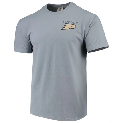 Shop Image One Gray Purdue Boilermakers Team Comfort Colors Campus Scenery T-shirt
