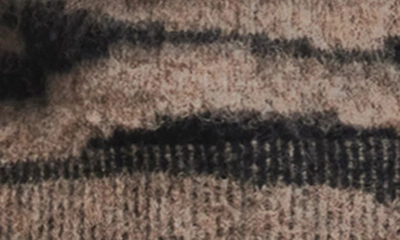 Shop Allsaints Tessa Tiger Stripe Merino Wool & Alpaca Blend Sweater In Brown/ Black