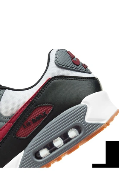 Shop Nike Air Max 90 Sneaker In White/ Team Red/ Cool Grey