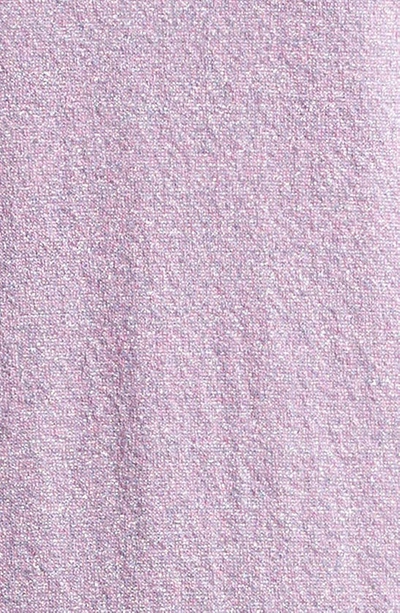 Shop Etro Metallic Silk Blend Cardigan In Lilac