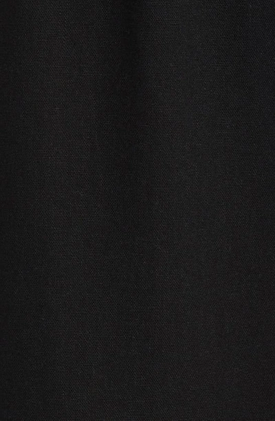 Caslonr Wide Leg Pull-on Linen Blend Pants In Black