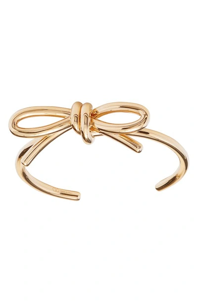 Shop Valentino Bow Cuff Bracelet In Oro