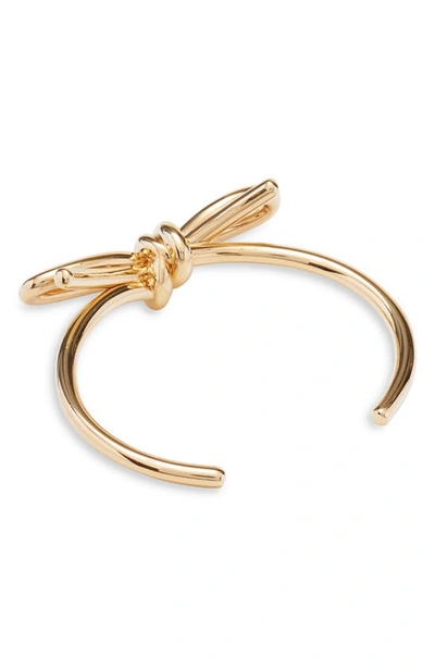 Shop Valentino Bow Cuff Bracelet In Oro