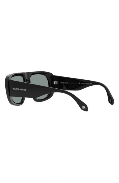 Shop Armani Exchange 56mm Pillow Sunglasses In Black