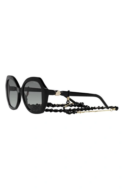 Shop Armani Exchange 54mm Gradient Pilot Sunglasses In Black