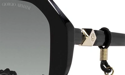Shop Armani Exchange 54mm Gradient Pilot Sunglasses In Black