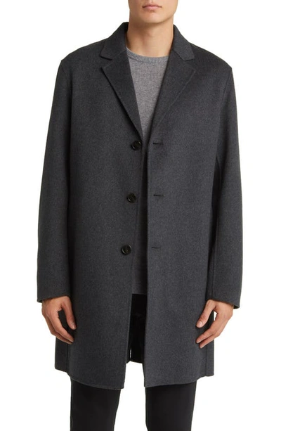 Shop Theory Almec Wool & Cashmere Coat In Dark Charcoal Melange