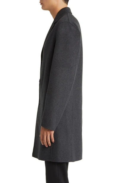 Shop Theory Almec Wool & Cashmere Coat In Dark Charcoal Melange