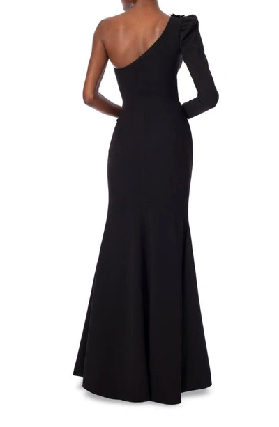 Shop Helsi Mara Embellished One-shoulder Gown In Black