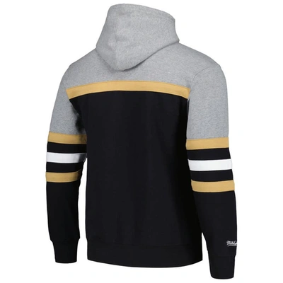 Shop Mitchell & Ness Black/gray Vegas Golden Knights Head Coach Pullover Hoodie