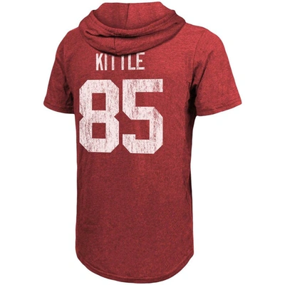 Shop Majestic Threads George Kittle Scarlet San Francisco 49ers Player Name & Number Tri-blend Slim Fit H