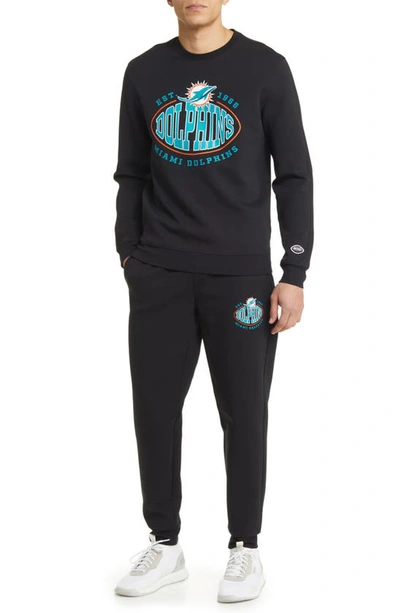 Shop Hugo Boss X Nfl Cotton Blend Joggers In Miami Dolphins Black