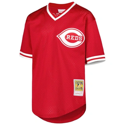 Shop Mitchell & Ness Youth  Barry Larkin Red Cincinnati Reds Cooperstown Collection Mesh Batting Practice