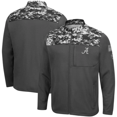 Shop Colosseum Charcoal Alabama Crimson Tide Oht Military Appreciation Digi Camo Full-zip Jacket