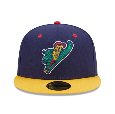 Shop New Era Navy/yellow Cedar Rapids Kernels Marvel X Minor League 59fifty Fitted Hat