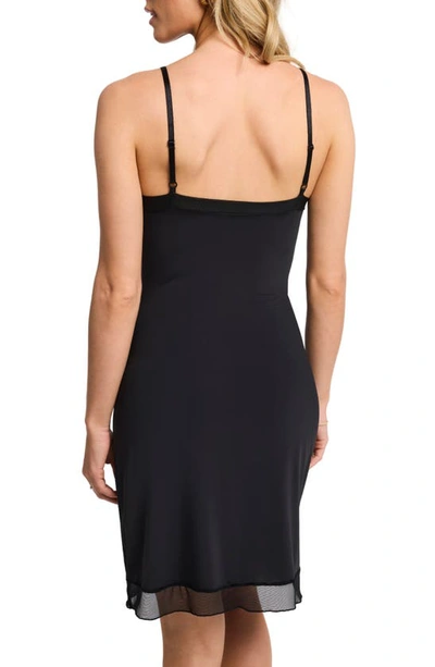 Shop Montelle Intimates V-neck Full Length Slip In Black