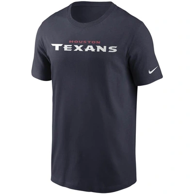 Nike Men's Navy Houston Texans Wordmark Legend Performance T-shirt In Navy
