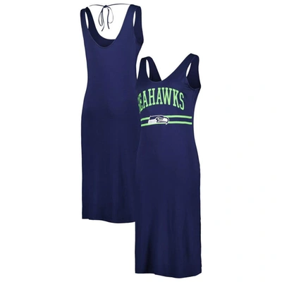 Shop G-iii 4her By Carl Banks College Navy Seattle Seahawks Training V-neck Maxi Dress