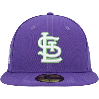 Shop New Era Purple St. Louis Cardinals Lime Side Patch 59fifty Fitted Hat