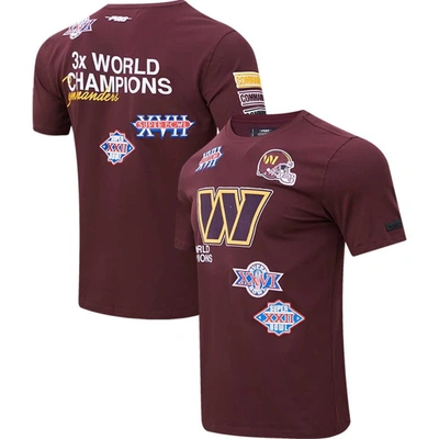 Shop Pro Standard Burgundy Washington Commanders Championship T-shirt