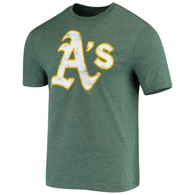 Shop Fanatics Branded Green Oakland Athletics Weathered Official Logo Tri-blend T-shirt
