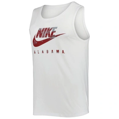 Shop Nike White Alabama Crimson Tide Spring Break Futura Performance Tank Top