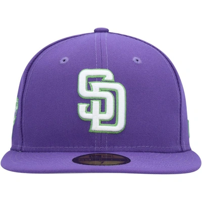 Shop New Era Purple San Diego Padres Lime Side Patch 59fifty Fitted Hat