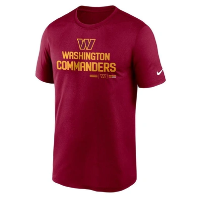 Shop Nike Burgundy Washington Commanders Legend Community Performance T-shirt