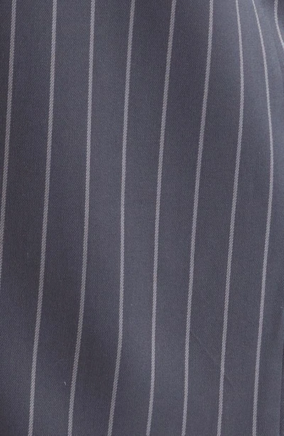 L'agence Madonna Pinstripe Midi Pencil Skirt In Charcoal Pinstripe
