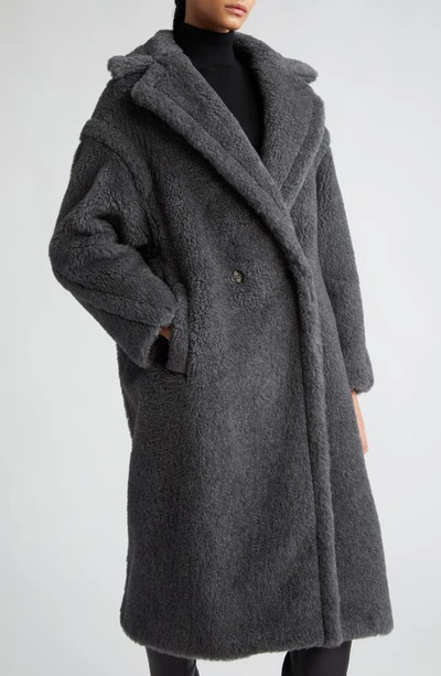 Shop Max Mara Teddy Bear Icon Coat In Medium Grey