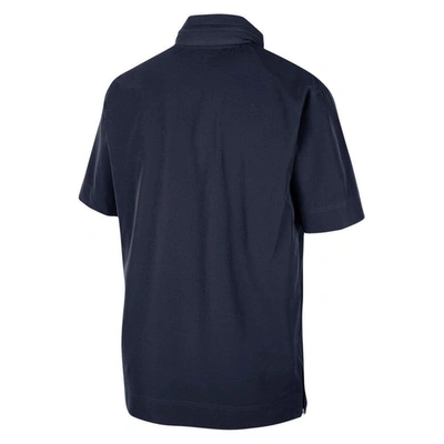Shop Nike Navy Penn State Nittany Lions Coaches Quarter-zip Short Sleeve Jacket