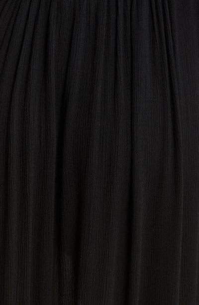 Elan Tiered Halter Maxi Cover-up Dress In Black