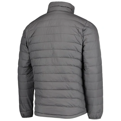 Shop Columbia Gray Oregon Ducks Powder Lite Omni-heat Reflective Full-zip Jacket