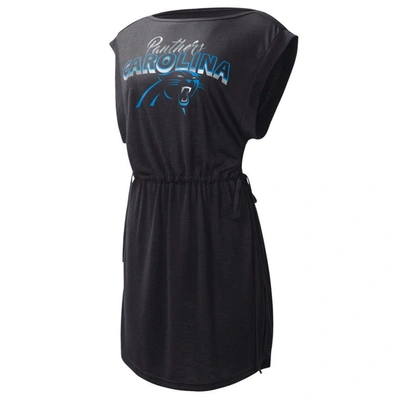 Shop G-iii 4her By Carl Banks Black Carolina Panthers G.o.a.t. Swimsuit Cover-up