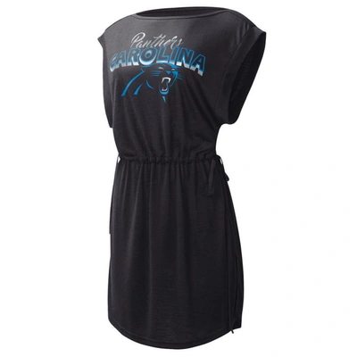 G-iii 4her By Carl Banks Black Carolina Panthers G.o.a.t. Swimsuit Cover-up In Black