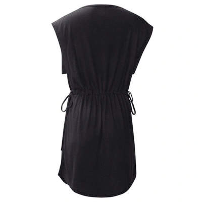 G-iii 4her By Carl Banks Black Carolina Panthers G.o.a.t. Swimsuit Cover-up In Black