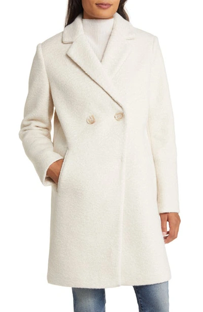 Shop Sam Edelman Bouclé Tweed Double Breasted Coat In Ivory