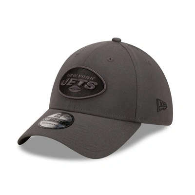 Shop New Era Graphite New York Jets Classic 39thirty Flex Hat