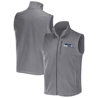 Shop Nfl X Darius Rucker Collection By Fanatics Gray Seattle Seahawks Polar Fleece Full-zip Vest