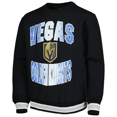 Shop Outerstuff Youth Black Vegas Golden Knights Classic Blueliner Pullover Sweatshirt