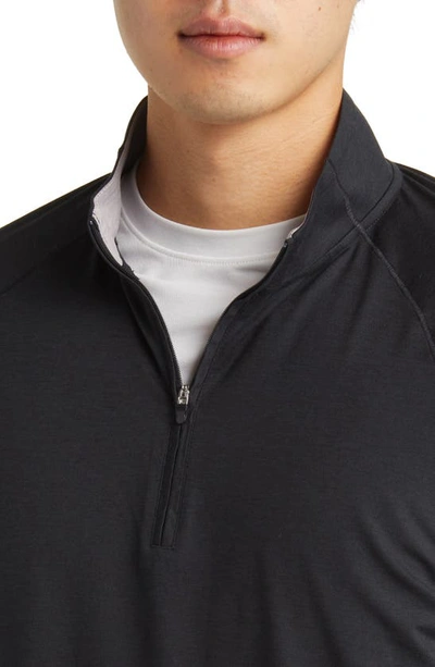 Shop Johnnie-o Freeborne Prep-formance Quarter Zip Pullover In Black