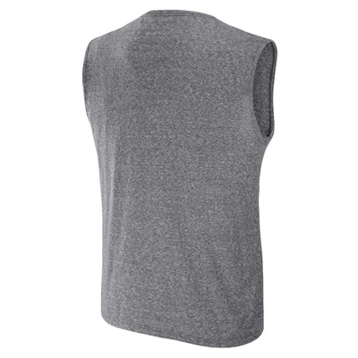 Shop Darius Rucker Collection By Fanatics Charcoal Los Angeles Angels Relaxed-fit Muscle Tank Top