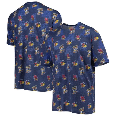 Shop Boxercraft Royal Toledo Mud Hens Allover Print Crafted T-shirt