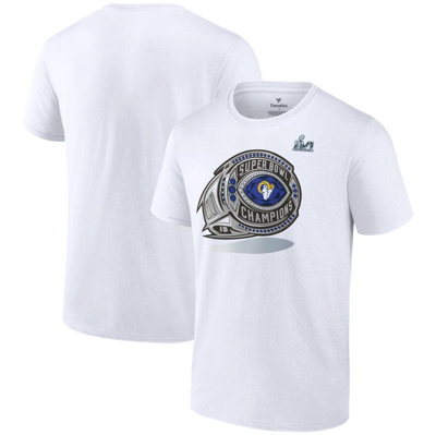 Shop Fanatics Branded White Los Angeles Rams Super Bowl Lvi Champions Big & Tall Ring T-shirt