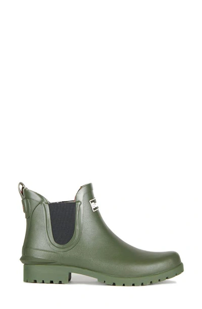 Shop Barbour Wilton Chelsea Rain Boot In Olive