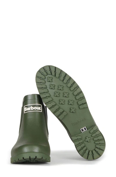 Shop Barbour Wilton Chelsea Rain Boot In Olive