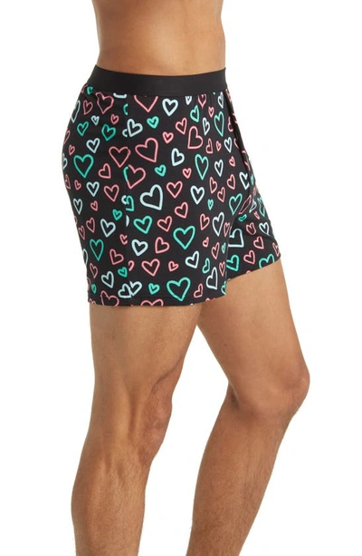 Shop Meundies Knit Boxers In Electric Hearts