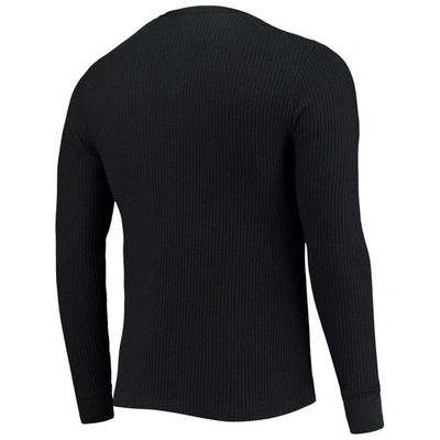 Shop Junk Food Black Washington Football Team Thermal Henley Long Sleeve T-shirt