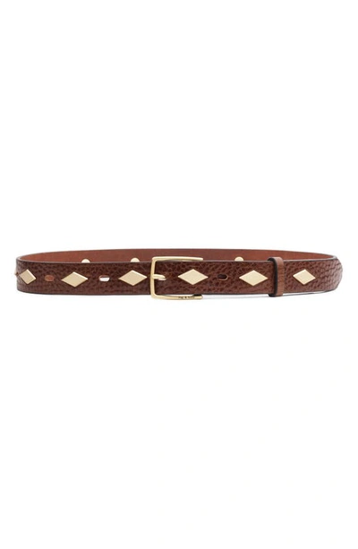 Rag & Bone Colin Studded Leather Belt In Brw