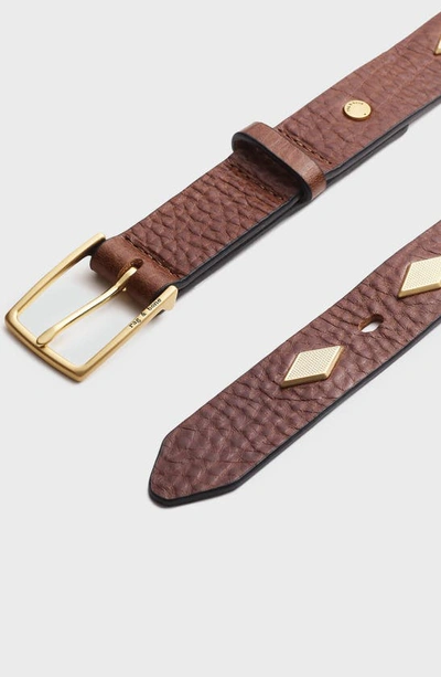 Rag & Bone Colin Studded Leather Belt In Brw